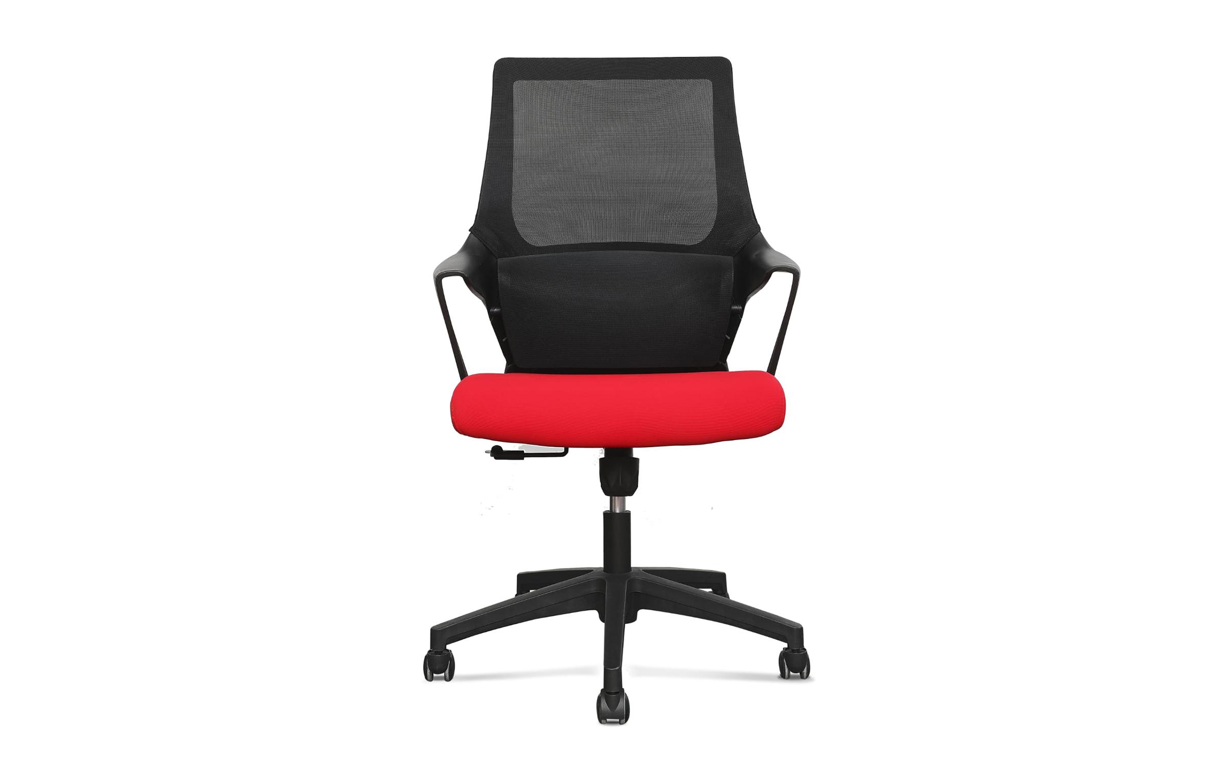 Καρέκλα γραφείου Kindi, μαύρο + κόκκινο  3